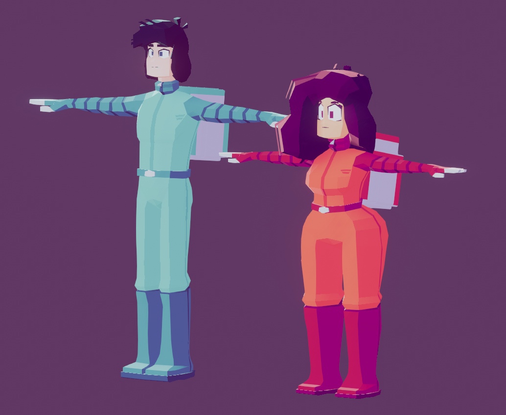 new models of Tobert and Renee, with different body proportions and flatter shading