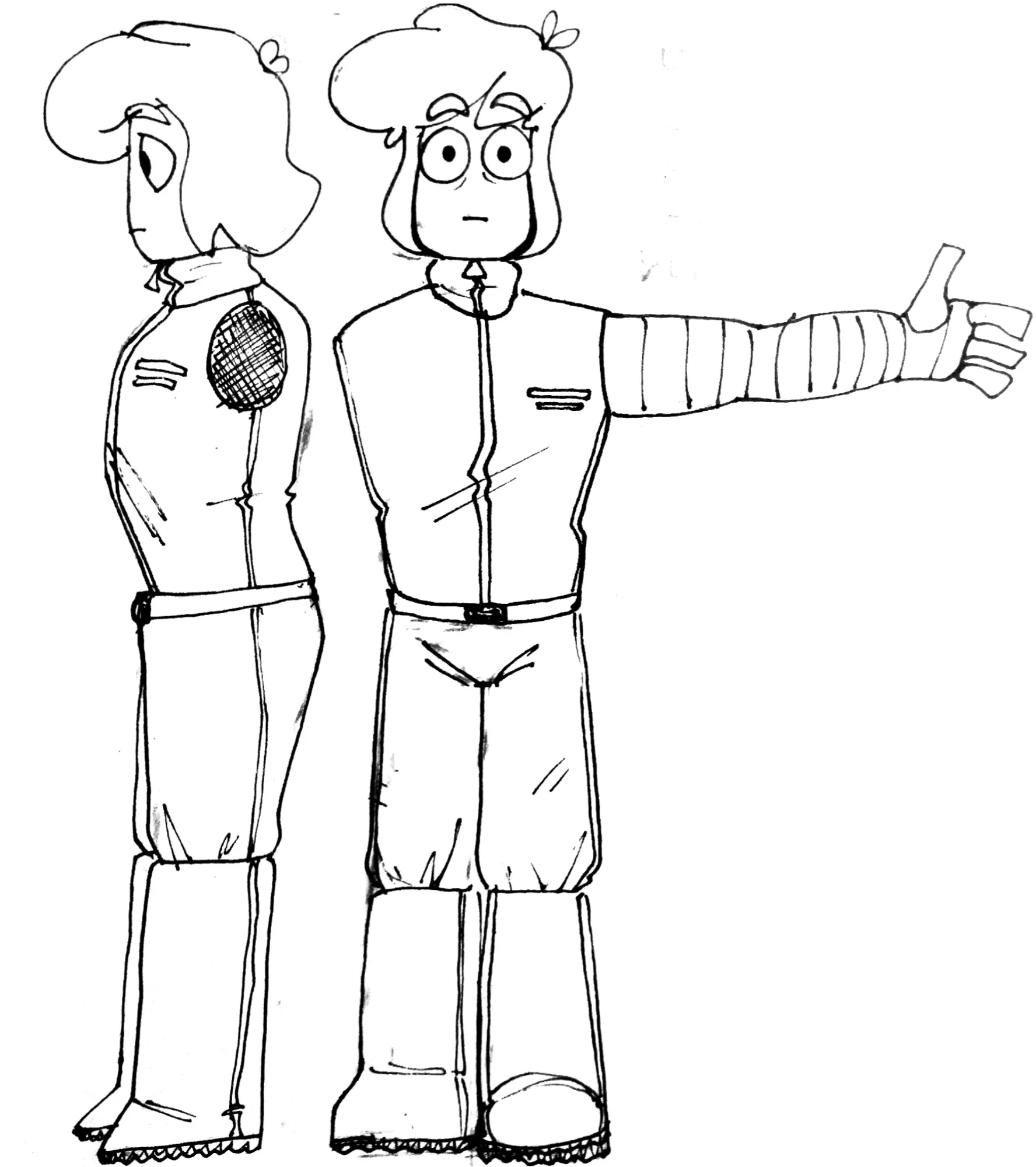 a reference sheet sketch of Tobert&#x27;s front and side